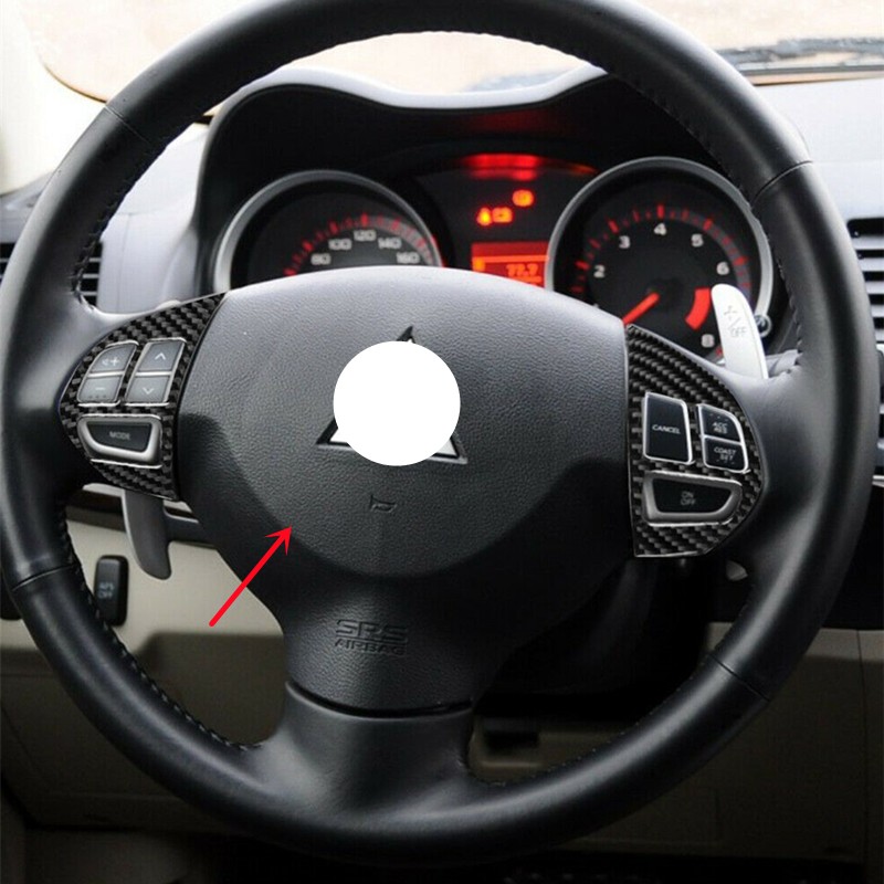 Steering wheel horn cover with logo for Mitsubishi Lancer EX 07-15 Outlander 06-13 ASX Colt Ralliart 08-13 Pajero Sport 08-17