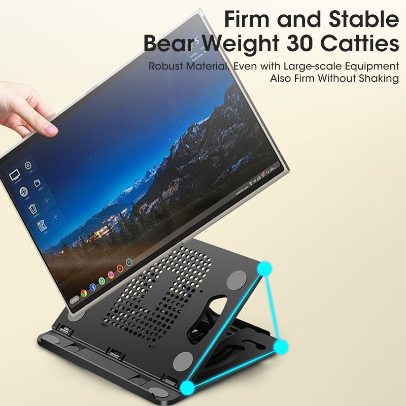 Adjustable Laptop Stand Aluminum Foldable Notebook Support Laptop Base MacBook Pro Stand Portable Bracket Computer Accessories