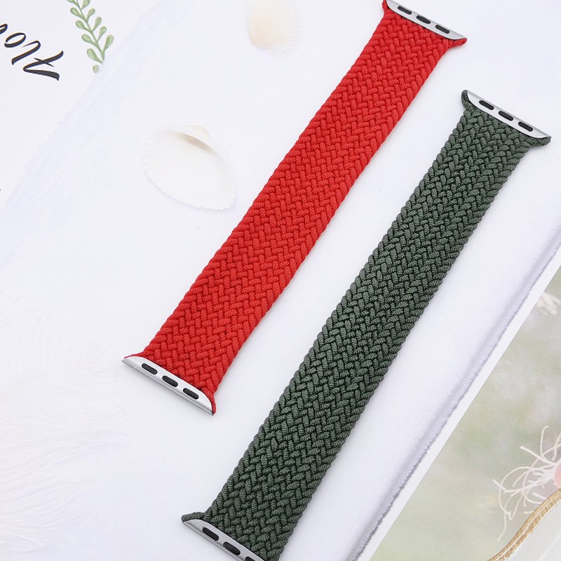 Braided Solo Loop For Apple Watch Band 45mm 41mm 44mm 40mm 42mm 38mm 1:1 Formal Nylon Bracelet iWatch Series 3 4 5 SE 6 7 Strap