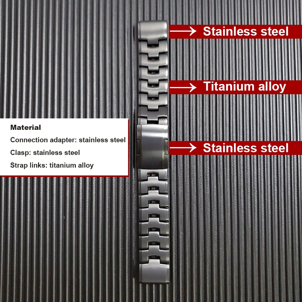 QuickFit 26 مللي متر 22 مللي متر معدن التيتانيوم الصلب حزام (استيك) ساعة للغارمين فينيكس 7X 7 الشمسية 6x برو/EPIX/النسب Mk2i حزام سوار مربط الساعة
