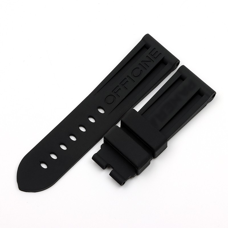 22mm 24mm 26mm Army Green Black Orange Blue Red White Rubber Silicone Whatchband Watch Band for Panerai Strap Belt Buckle