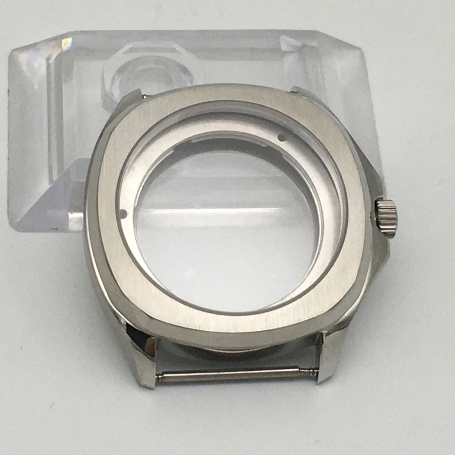 39mm Replacement watch case 316 stainless steel case sapphire glass for 8215 movement silver