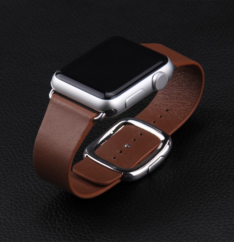 Modern Buckle Strap for Apple Watch Band 45mm 41mmmm 44mm/40m 42mm/38mm Korea Leather Bracelet iwatch Series 5 4 3 6 SE 7 Strap