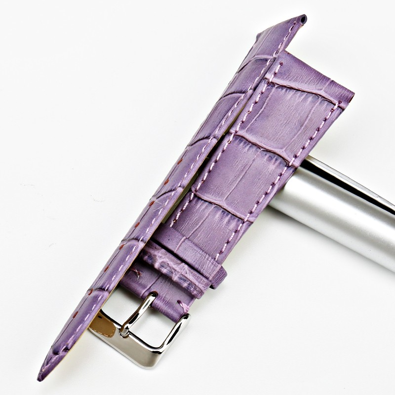 MAIKES High Quality Genuine Leather Watch Band Beautiful Purple Watch Accessories Strap 12mm 14mm 16mm 17mm 18mm 19mm 20mm 22mm