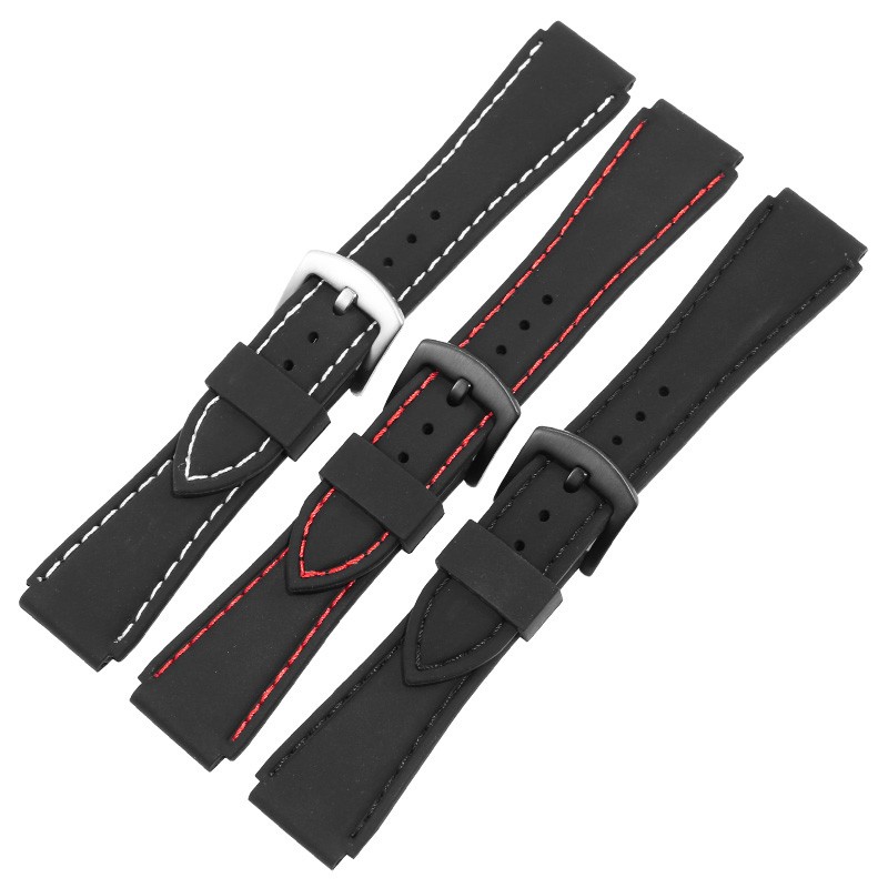 Waterproof Rubber Strap Pin Buckle Men's Bracelet Replacement Casio AE1200 MRW200H Convex Silicone Watchband 18mm 20mm