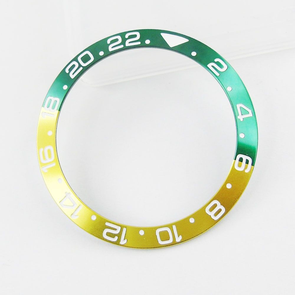 38mm*30.6mm Bezel Watch Insert Fit For 40mm GMT Automatic Men's Watch Aluminum Bezel Ring Red/Blue/Purple/Green/Gold