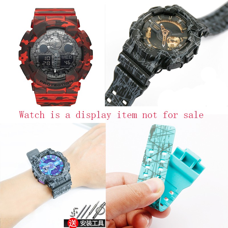 ساعة اكسسوارات الراتنج حزام 16 مللي متر ل التمويه كاسيو g-shock GLS GD GA110 GA100 GD120 ساعة رياضية للرجال والنساء