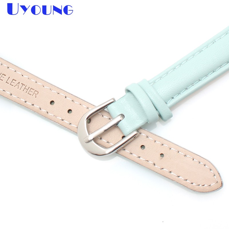 Women's Genuine Leather Watch Band, 14mm, 16mm, 18mm, 20mm, Soft, Simple, Leather, Blue