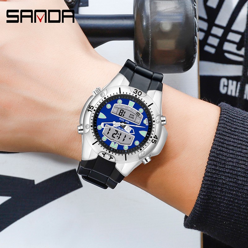 Sanda Top Luxury Sports Men Casual Quartz Watch Military Style Watches Men Waterproof S Shock Male Clock Relogio Masculino 3009