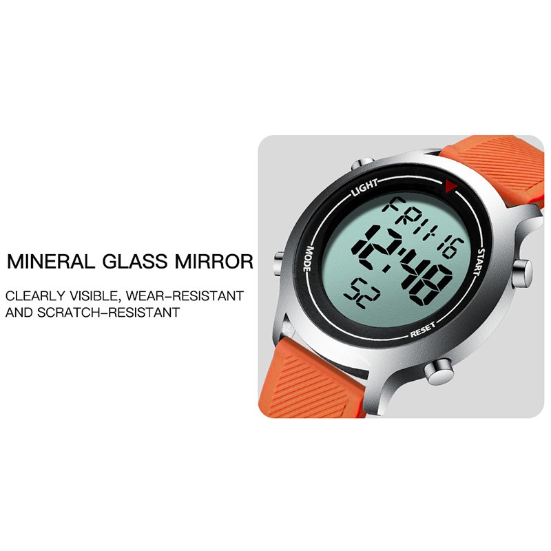 Men Alloy Watch New Digital Watch Erkek Kol Saati Waterproof Silicone Wrist Watch Dropship