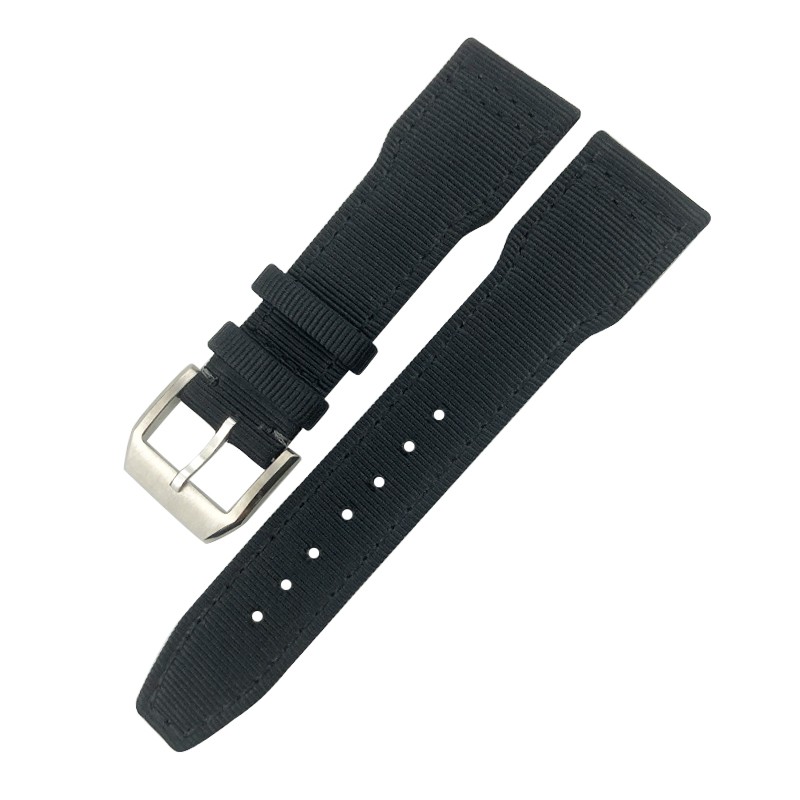 20mm 21mm 22mm Nylon Fabric Genuine Leather Watch Band Fit For IWC Watches Spitfire Pilot Mark 18 Top Gun Strap Pin Buckle