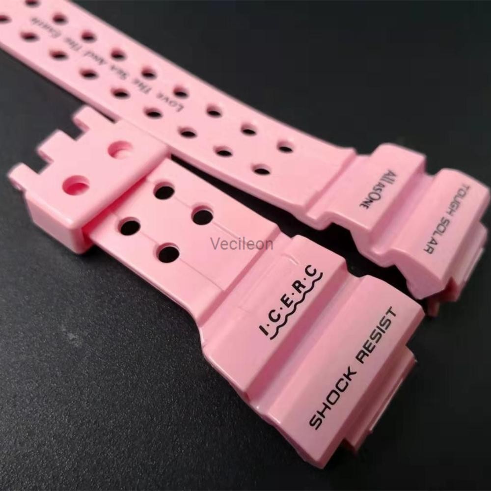 Pink Silicone Rubber Watchband and Bezl for GWF-1000 Watch Strap Watch Bands Waterproof Cover Sport Watches with Tools