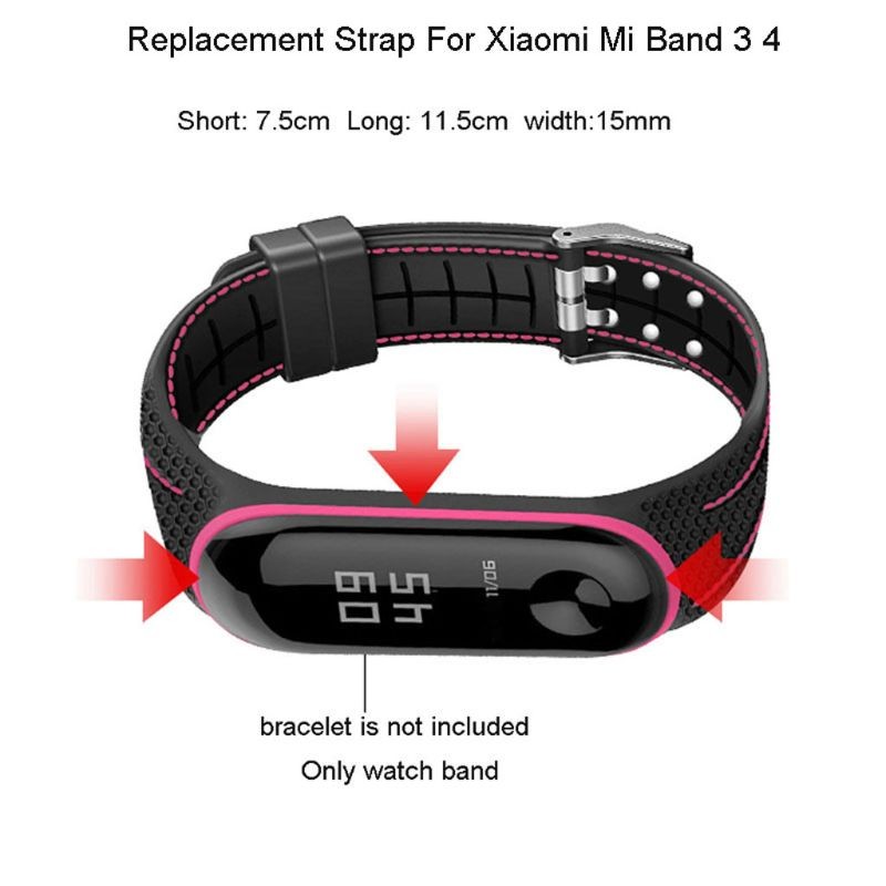 Free Shipping Replacement Honeycomb Silicone Bracelet Watch Band Strap for Xiaomi Mi Band 3 4