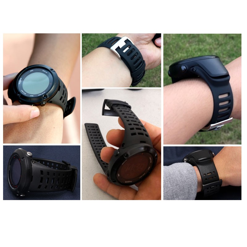 High Quality Rubber Watch Strap for suto Takuno AMBIT 1/2/2S/2R/3 Sport/3 Run/3 top watch outdoor waterproof free tools