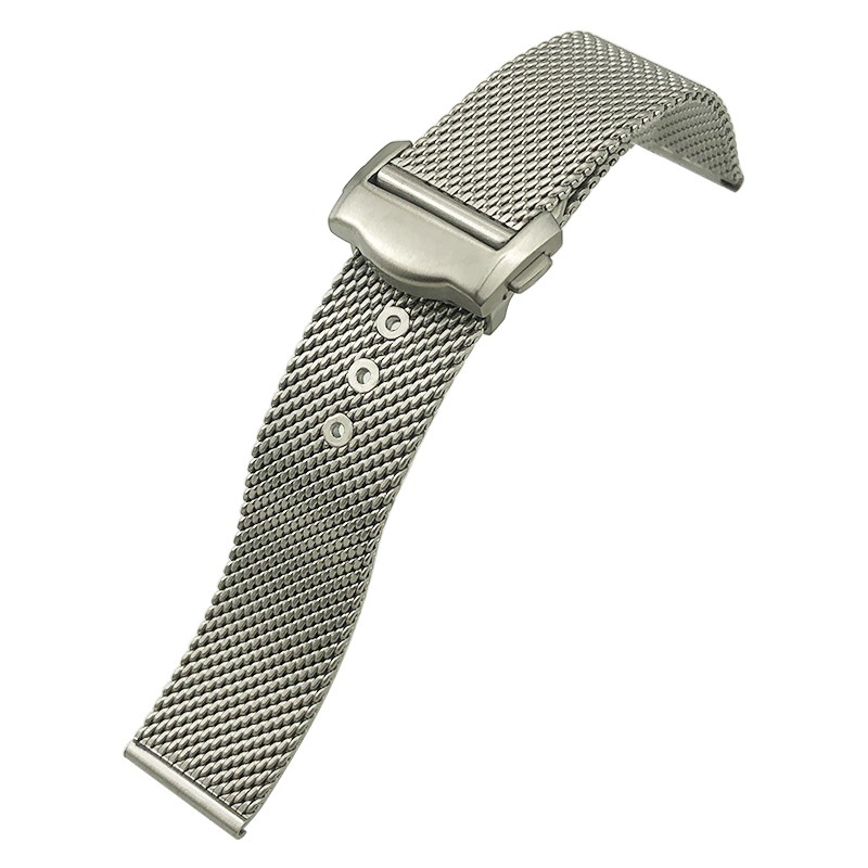 High Quality 316L Stainless Steel 19mm 20mm Watchband For Omega 007 James Bond Seamaster 300 Watch Strap Woven Metal Bracelets