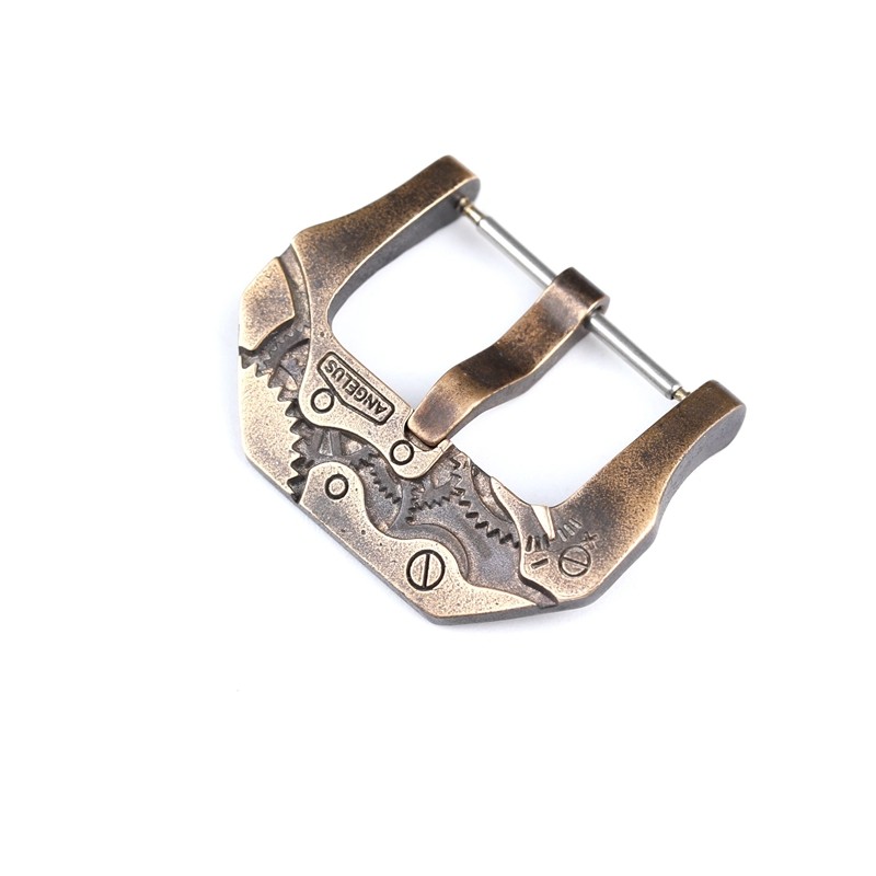 Handmade bronze buckle mechanical style 20 22 24 26mm bronze watch strap accessories, belt buckle