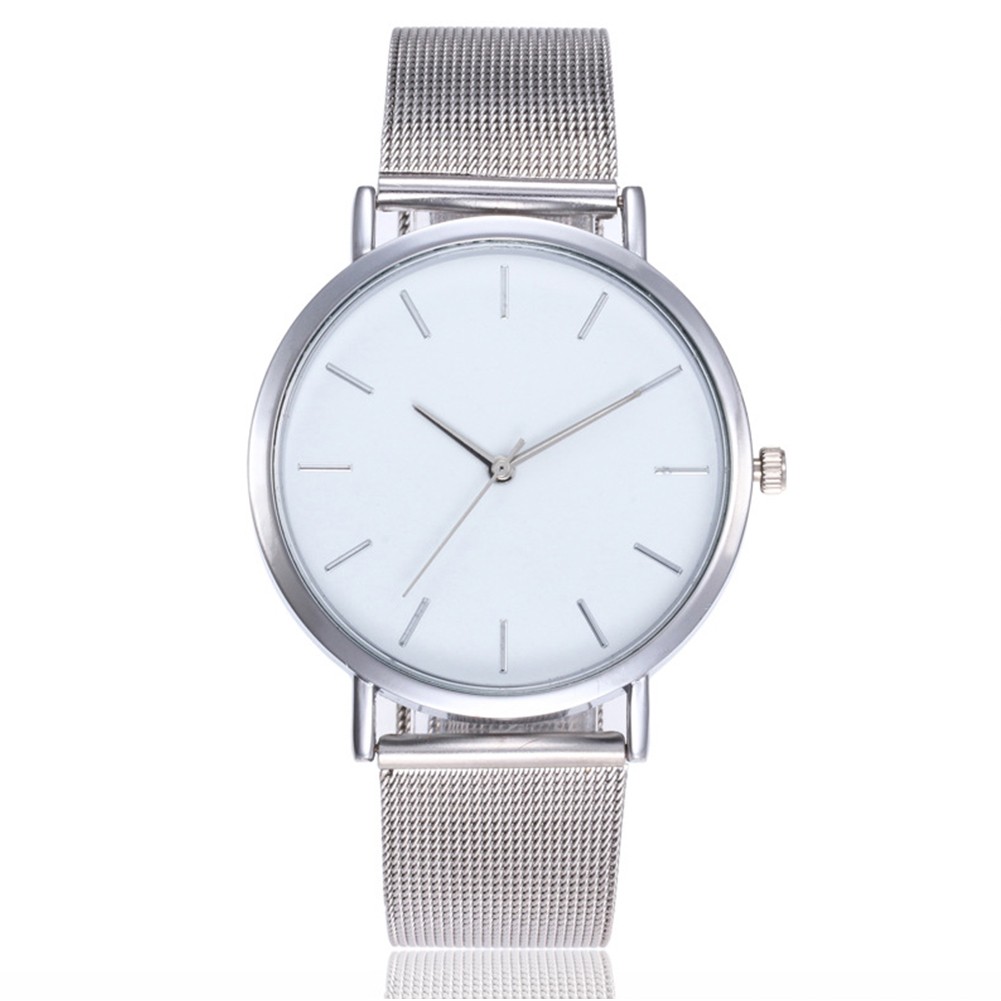 Women Wrist Clock Watch Casual Wrist Watch Quartz Ladies Stainless Steel Strap Mesh