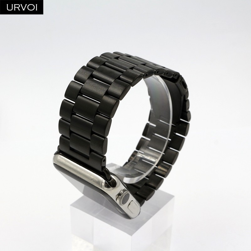 URVOI Band for Apple Watch Series 7 6 SE 5 4 3 2 Link Bracelet for iwatch Stainless Steel Strap with Metal Strap Adapter 40 44mm