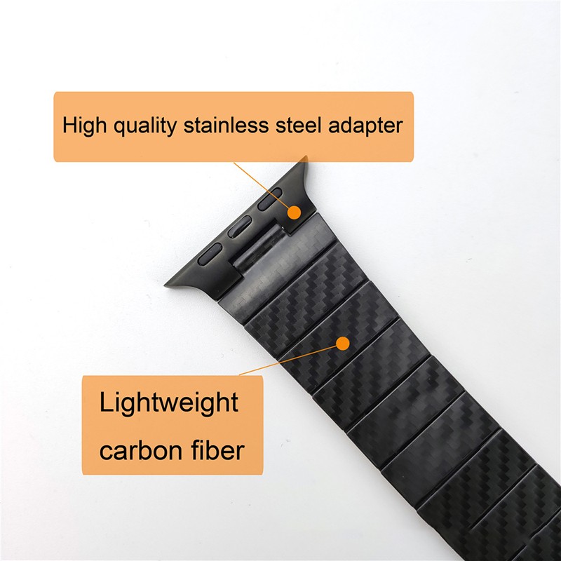 Carbon Fiber Strap for iWatch Series 7 6 SE 5 4 for Apple Watch Band 45mm 41mm 44mm 40mm 42mm 38mm Surface Watchbands