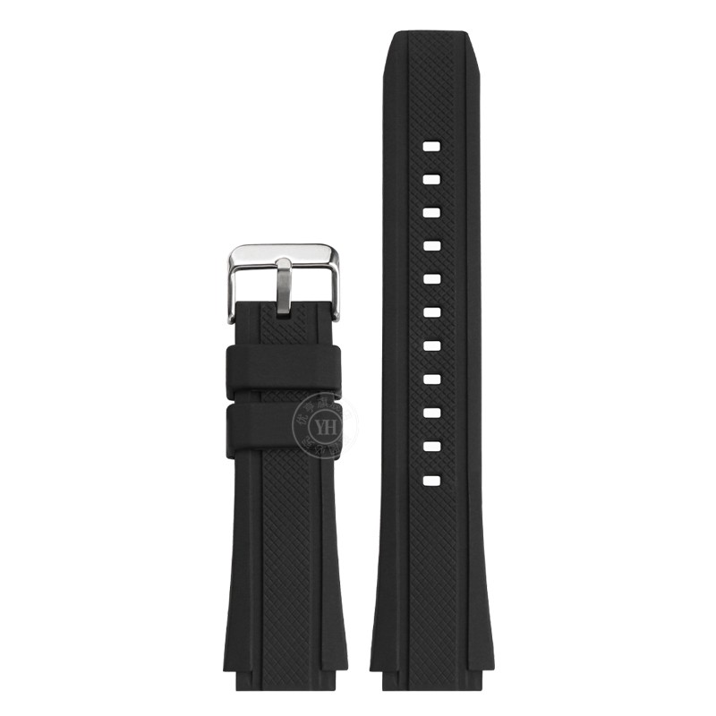 For Casio Edifice EF-552 Watches EF-552D-1A Men's Bracelet Stainless Steel Buckle Black Silicone Rubber Sports Watch Strap 25*20mm