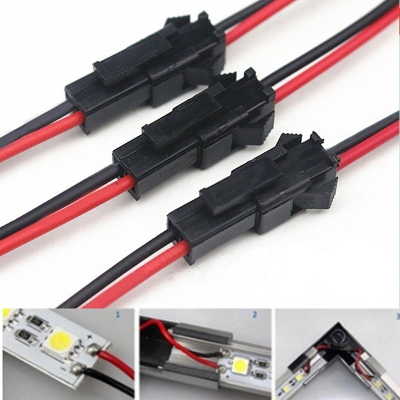 10 Pairs 15cm JST SM 2 Pins Plug Male And Female Wire Connector Wire Connector Pigtail Cable Plug For LED Strip Light Bar Lamp