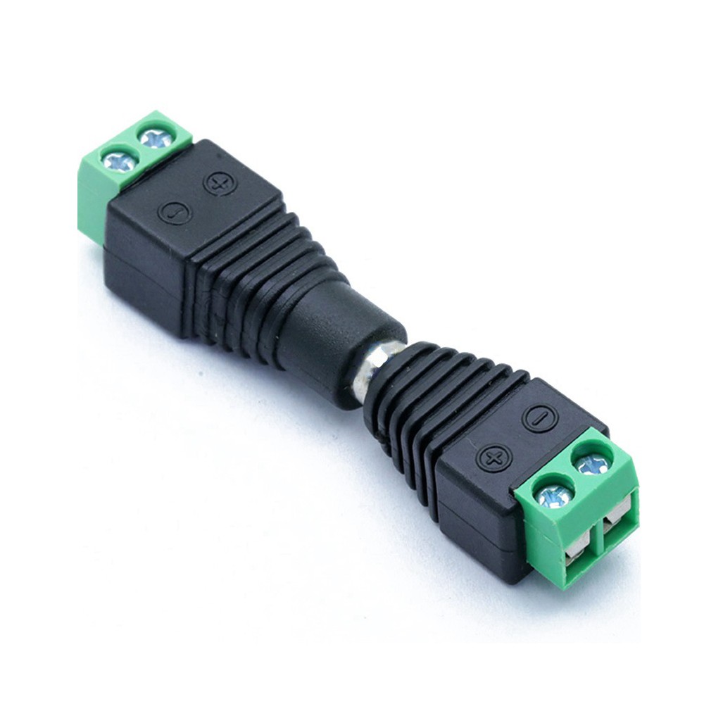 Female Male DC Connector 5.5mm x 2.1mm Power Jack Adapter Connector Cable Connector for LED Strip Security Cameras