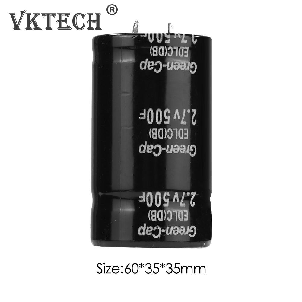 2.7V 500F Precision Metal Farad Capacitor Automotive Circuit Electrolytic Capacitor Car Necessary Circuit Tools