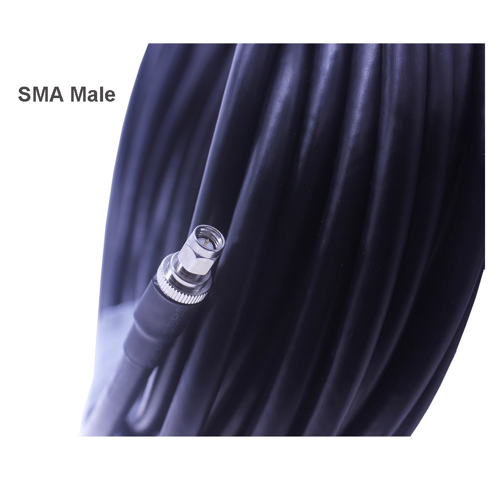 Cable LMR 400 SMA to SMA Male/RP SMA Male Connector Low Loss 50 Ohm 50-7 Cord WiFi Antenna Extension Jumper RF Coaxial Adapter