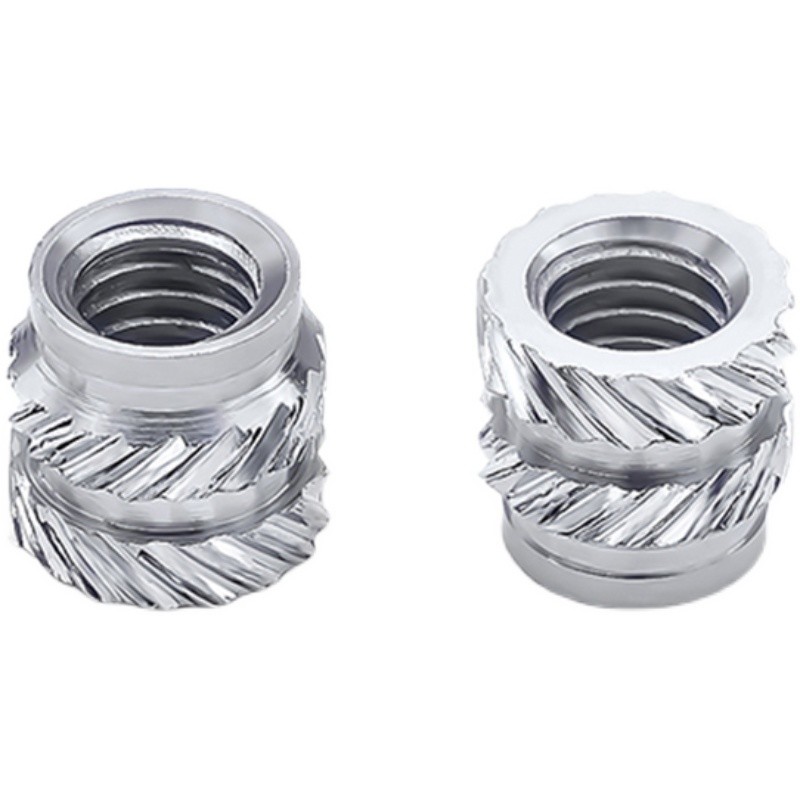 303 Stainless Steel M3 Hot Melt Soil Eight Twill Nuts High-strength Anti-corrosion SUS Embossed Knurled Injection Nut Inserts