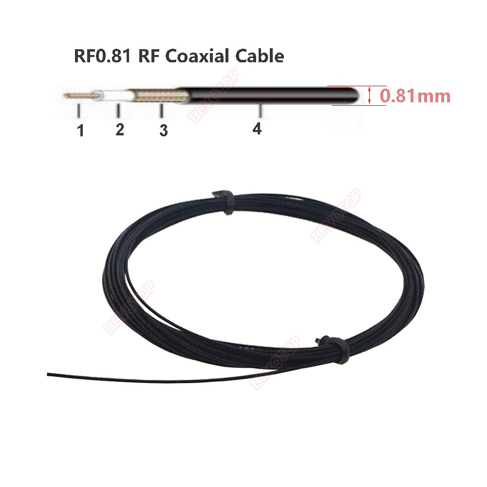 RF1.13 RF Coaxial Cable OD=1.13mm Pigtail 50 Ohm RF Coax Extension Cord Small Wire for Ufl IPX IPEX1 IPEX3 IPEX4 MHF4 Connector