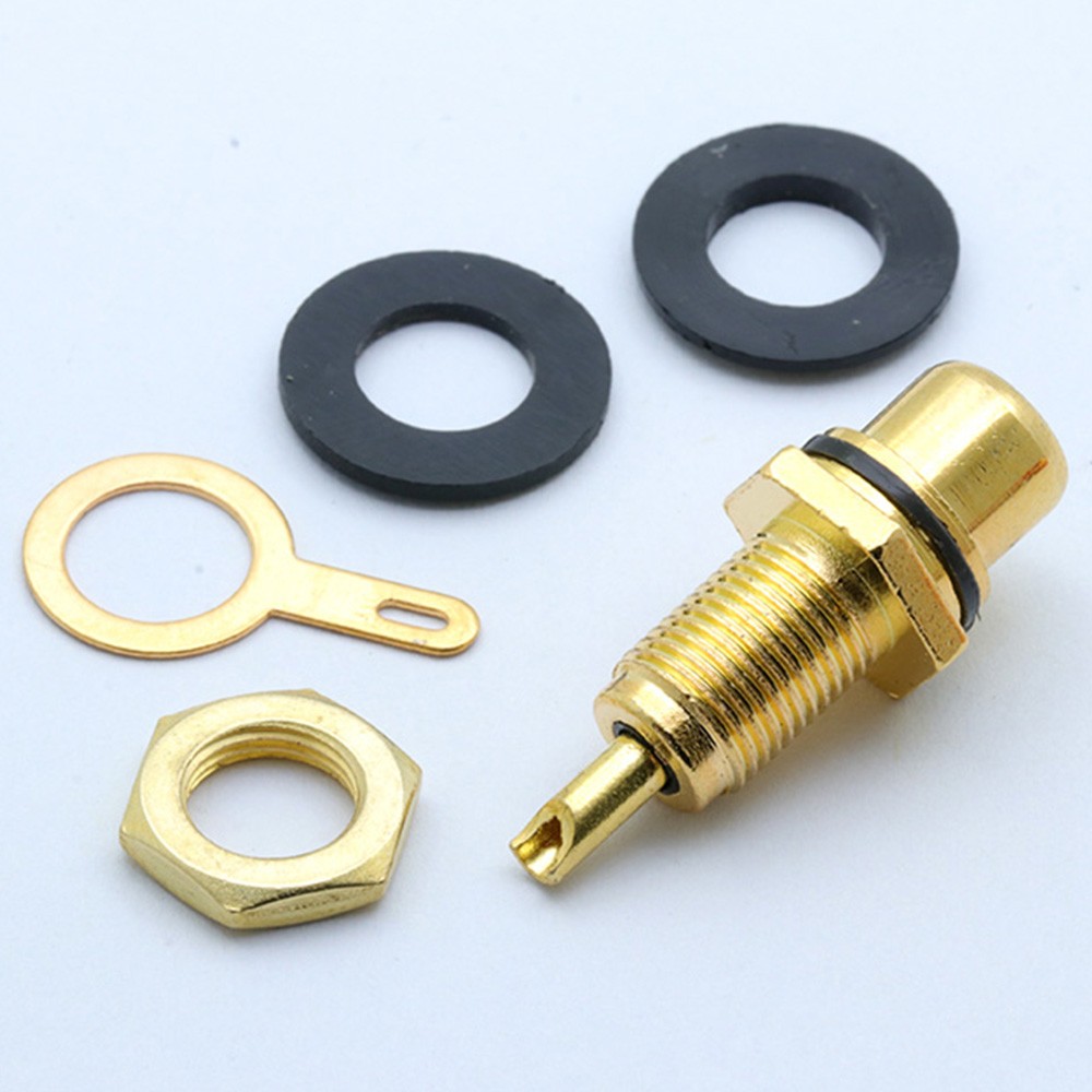 10pcs/lot RCA Connector Gold Plated Female Jack Socket Solder Wire RCA Connector Panel Mount Chassis Wholesale