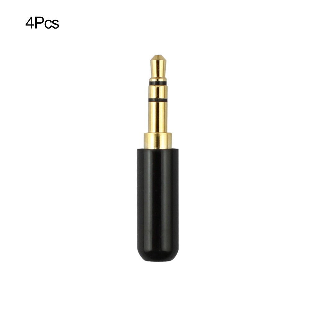 3.5mm Three Headphones Plug 3.5 RCA Connector Jack Connector Plug Jack Stereo Headphone Dual Track 4 stks