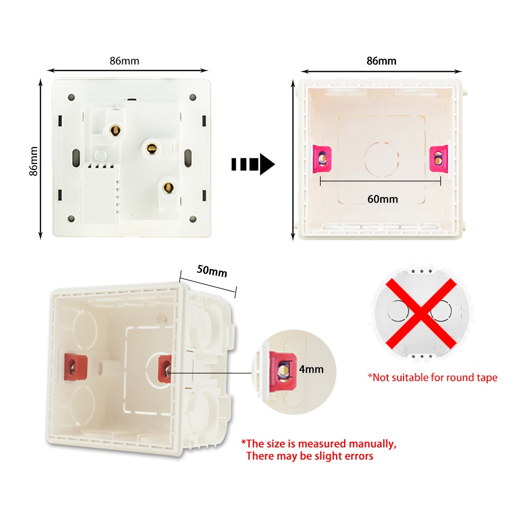 Avoir Matte White Wall Light Switch Universal Electrical Socket With Switch 220V Power Push Button Sockets And Switches