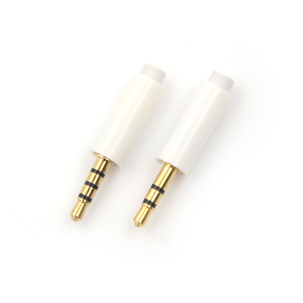 2pcs/lot 2.5mm Stereo Headphone Plug With Tail 3/4 Pole 2.5mm Audio Plug Jack Adapter Connector For White Phone