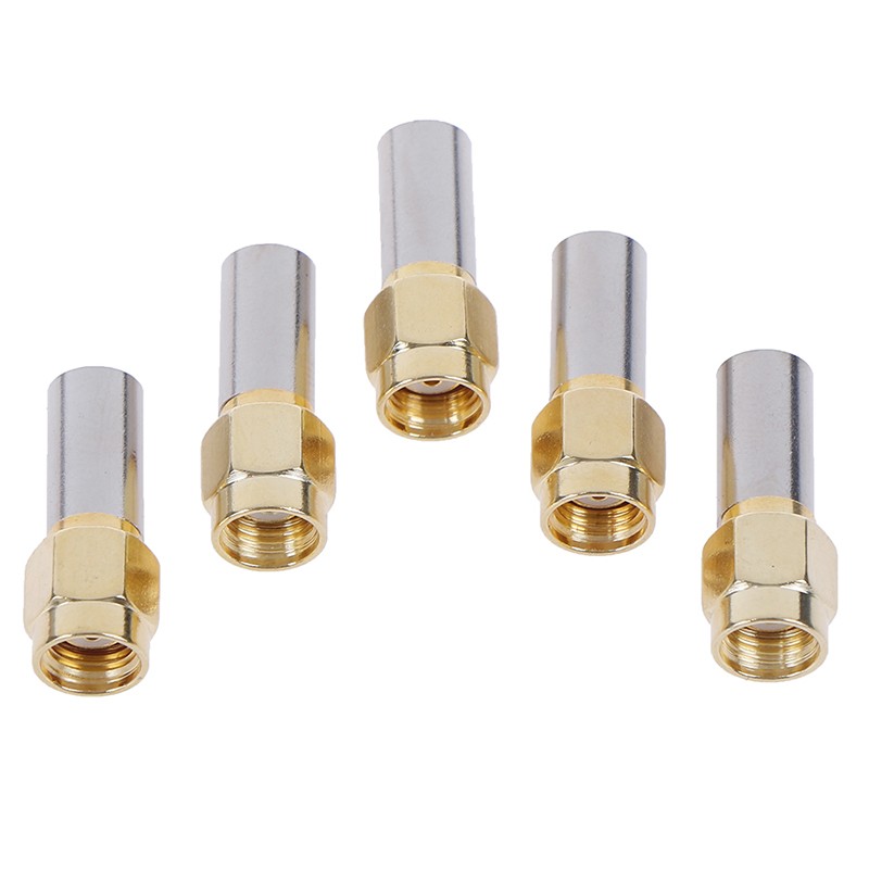 5pcs SMA Male Plug for RG58 RG142 RG400 LMR195 RG223 RF Coaxial Crimp Connector