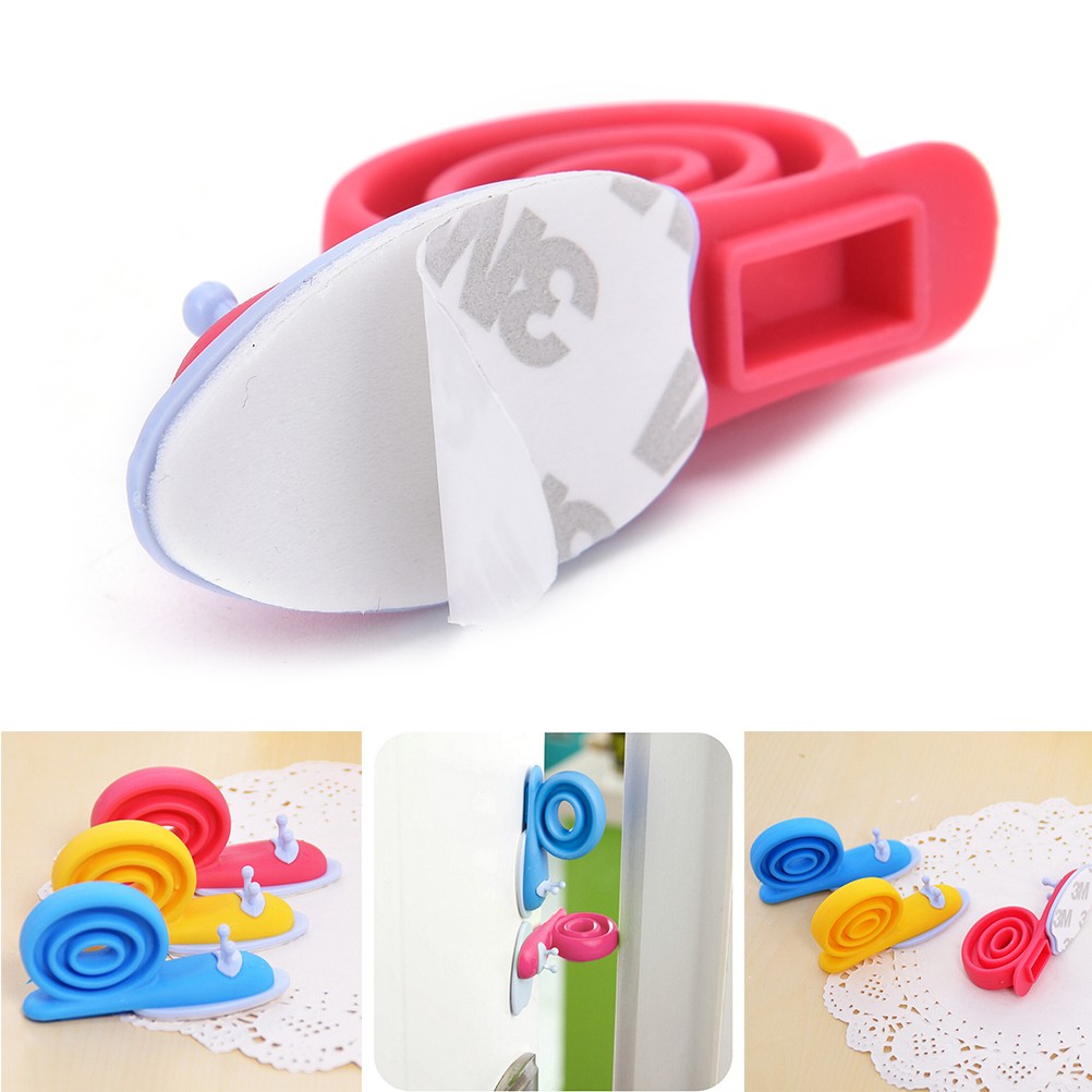 1pc Cute Snail Animal Shaped Silicone Door Stopper Wedge Holder For Children Kids Safety Guard Finger Protector