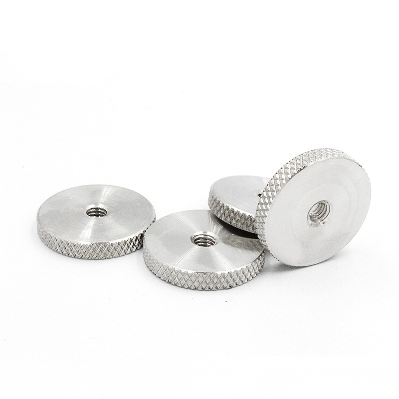 M4 M5 M6 M8 M10 M12 304 stainless steel knurled thumb nuts flat head hand knurled round screw nut hardware fasteners