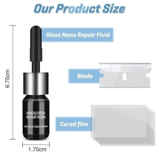 Car Scratched Glass Repair Tool DIY Car Window Phone Screen Repair Kit Glass Curing Glue Auto Glass Scratch Windshield Restore