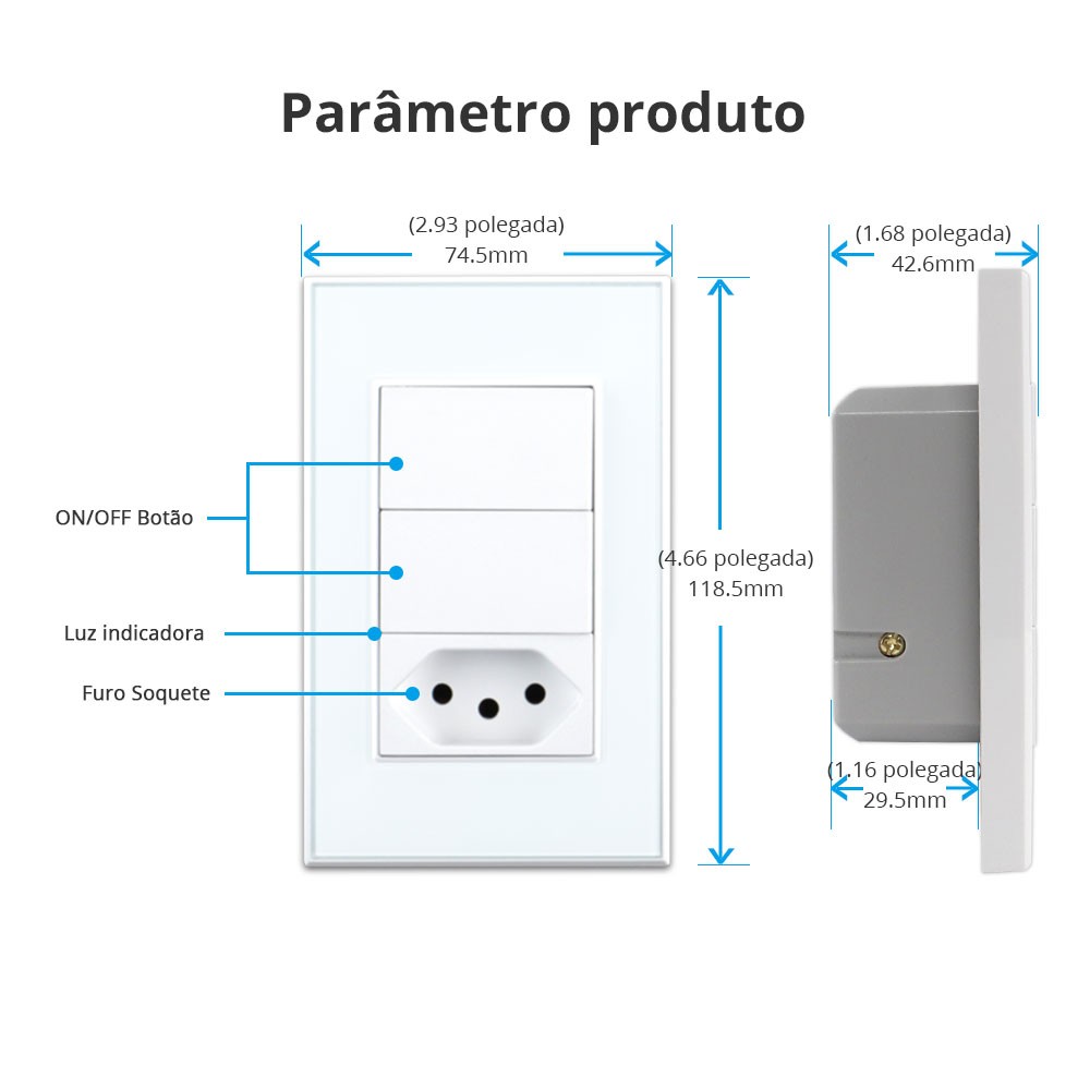 Zemismart Tuya ZigBee Brazil Socket Smart Light Switch Support Alexa Google Home Voice Control Brazilian Wall Button Switch