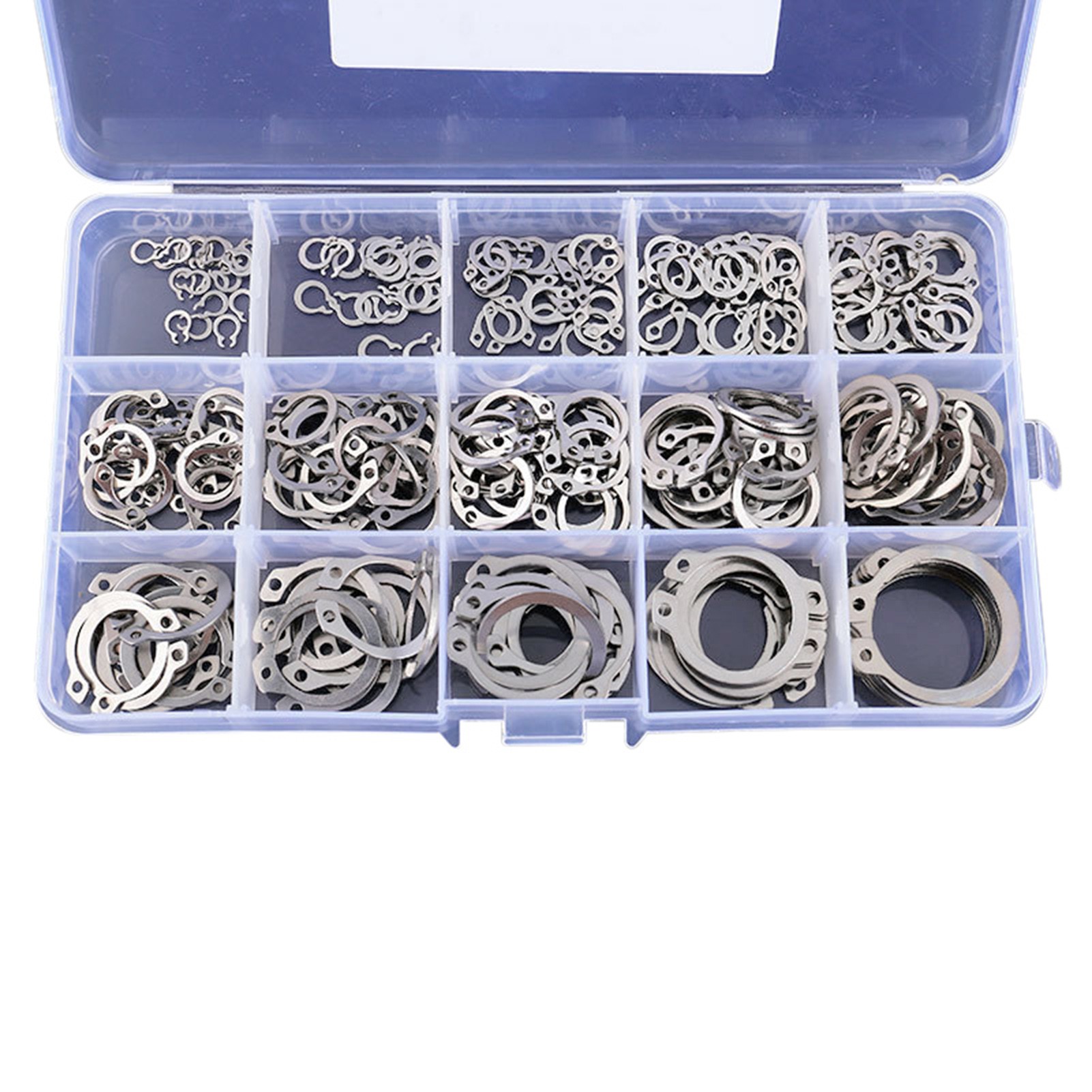 150/250pcs 304 stainless steel outer circles retaining ring assorted set 4-25mm 15 sizes xqmg