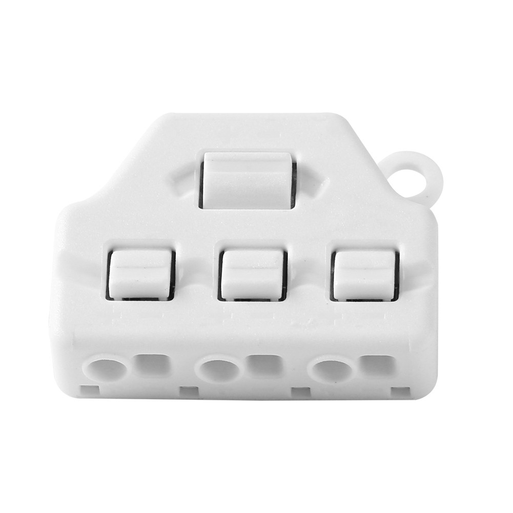 1 In 3 Out Press Snap Terminal Power Supply Port Sharing Hub Box Light Cable Connect Splitter Distributor LED Connector Splitter