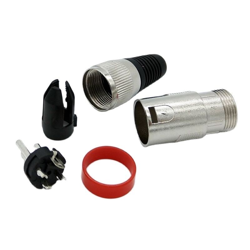 XLR Connector 3Pin Microphone MIC XLR Male Plug XLR Female Jack Adapter For 6.5mm Cable 10pcs/lot