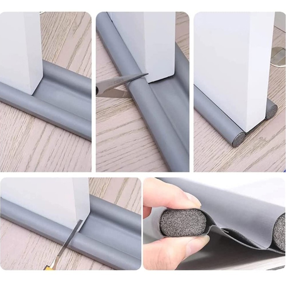 93*10cm Butium Door Seal Strip Windproof Soundproof Dustproof House Acoustic Foam Under Door Sealant Weatherstrip Door