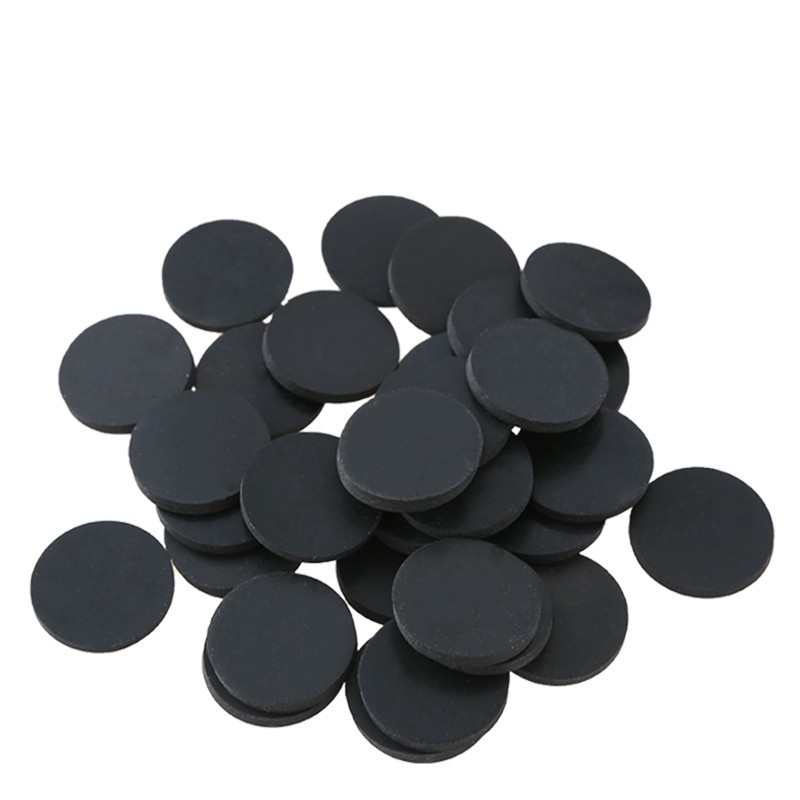 Round Silicone Rubber Gasket Black self-adhesive Seal washer Anti-skid Shock Absorption High Temperature Resistant furniture mat