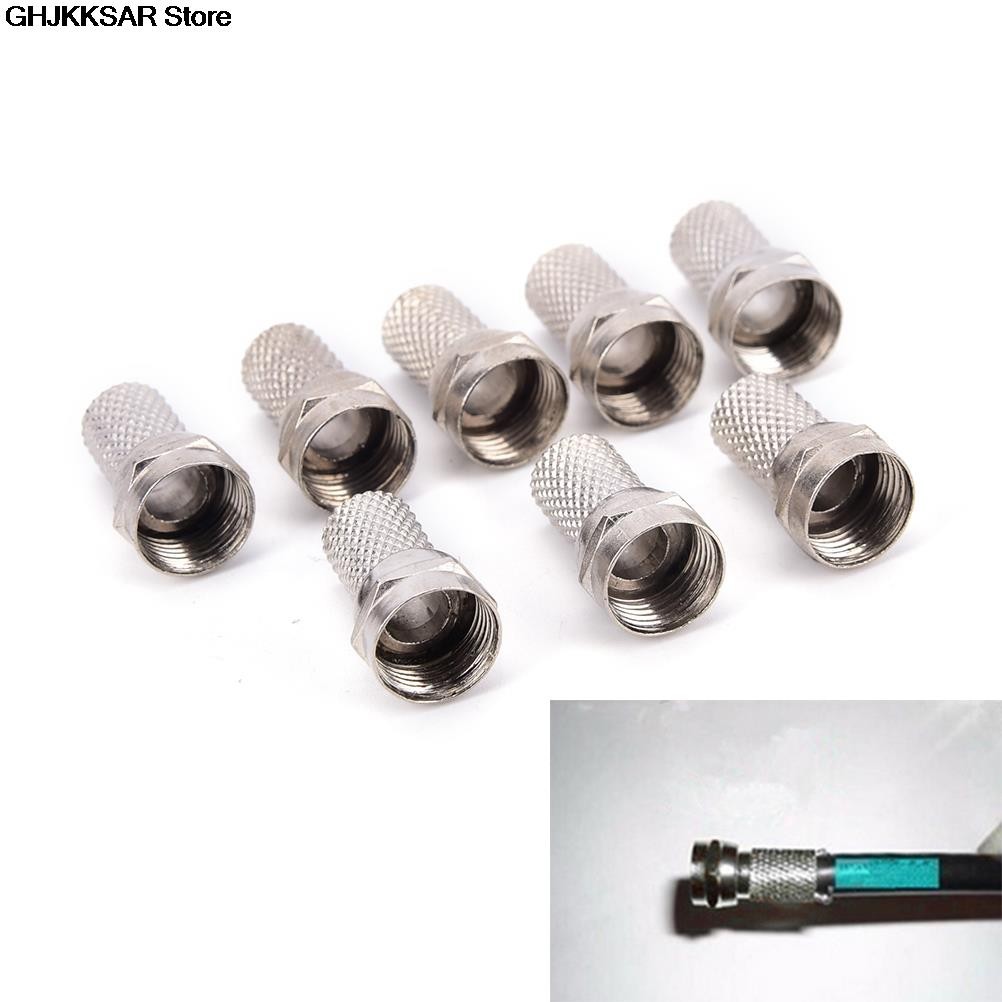 10pcs F Digital Cable Terminal Connector for Cable TV Screw Plug SAT RG6 CT100 WF100 TX100 H109F PH100