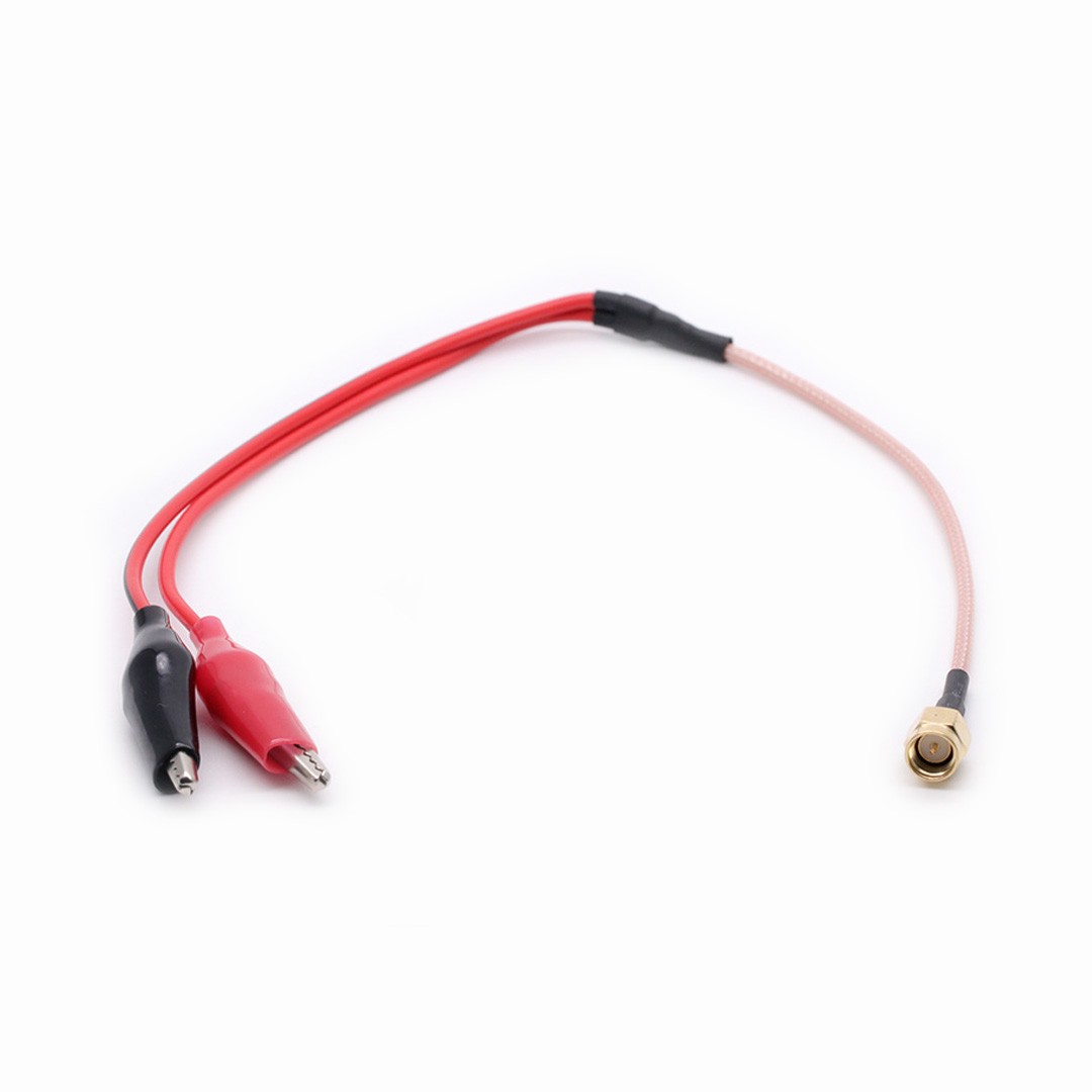 10pcs RG316 RF Coaxial Cable SMA Male Plug to Dual Alligator Clip Red and Black Tester Lead Wire Connector 50cm