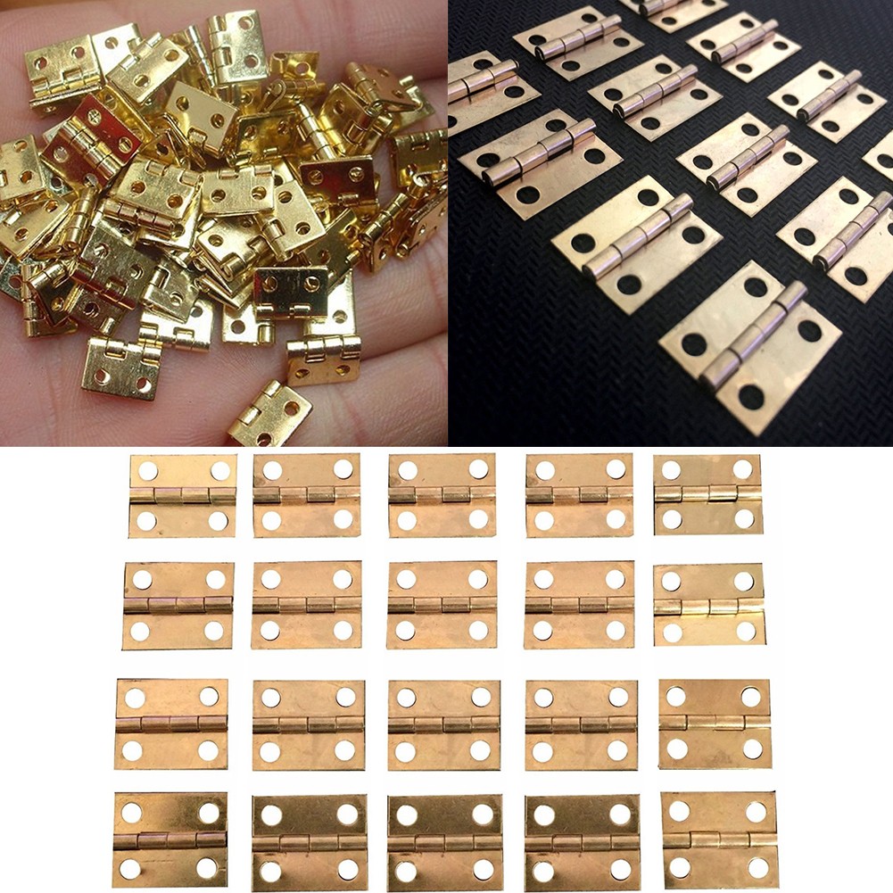 Mini gold Copper Brass hinges 8*10MM jewellery box DIY furniture cabinet mini butt