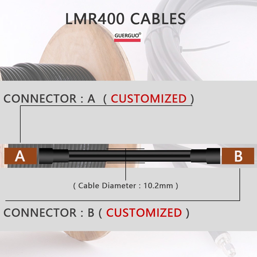 LMR400 Cable N Female to SMA Female 50 Ohm RF Coax Extension Jumper Pigtail for 4G LTE Cellular Amplifier Phone Signal Booster