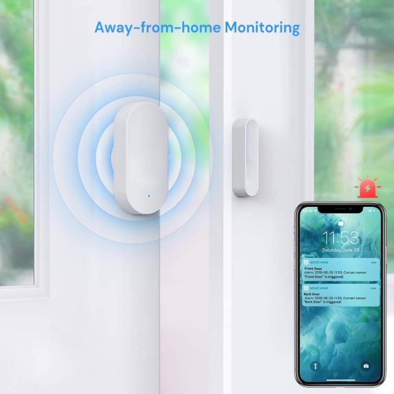 Tuya Smart Zigbee Window Door Sensor Detector Alarm Smart Life APP Remote Monitor Home Security Support Alexa Google Assistant