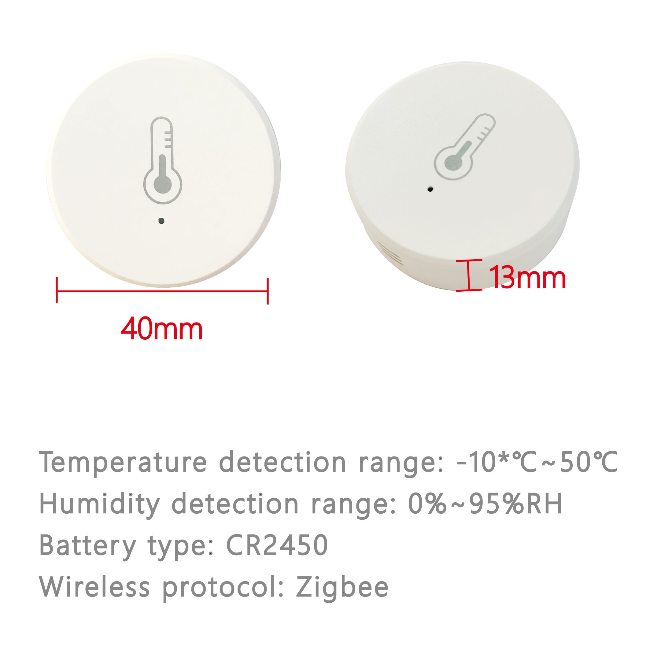 Tuya ZigBee Temperature Humidity Sensor Works with Alexa Google Smart Home Smart Life / Tuya Smart App Contro